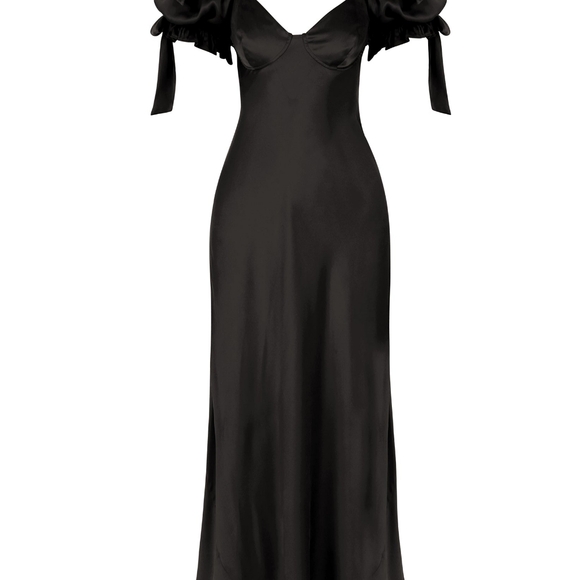 Selkie Black Elegant Evening Dress - Picture 2 of 6